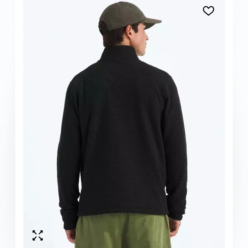 The North Face Men’s Large Textured Cap Rock 1/4 Zip Fleece Top Black L